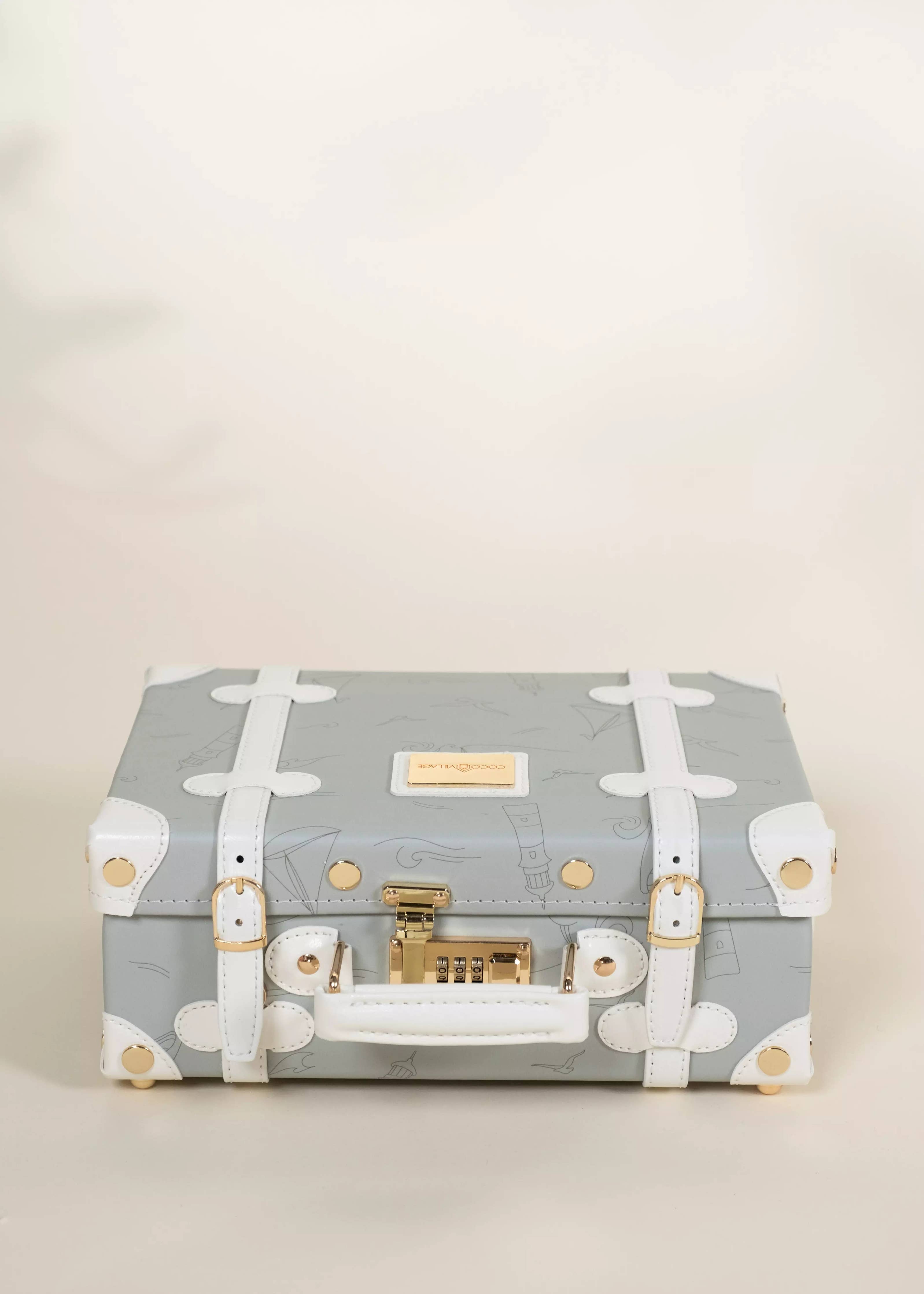 Little Travel Vegan LeatherSuitcase - Ocean