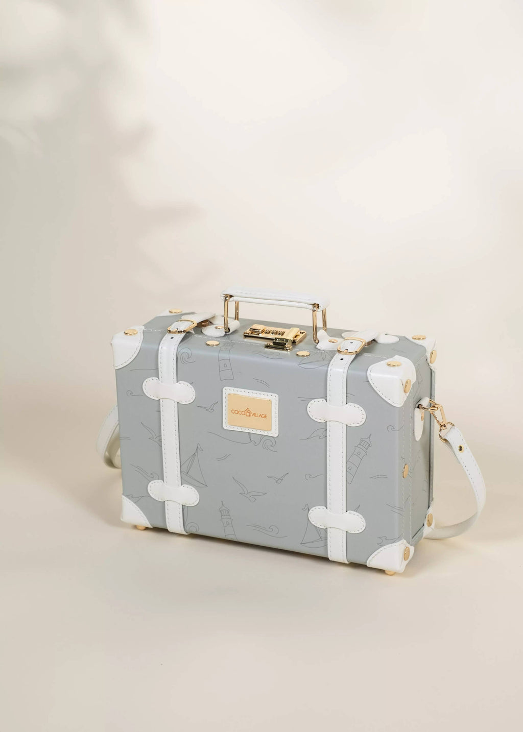 Little Travel Vegan LeatherSuitcase - Ocean