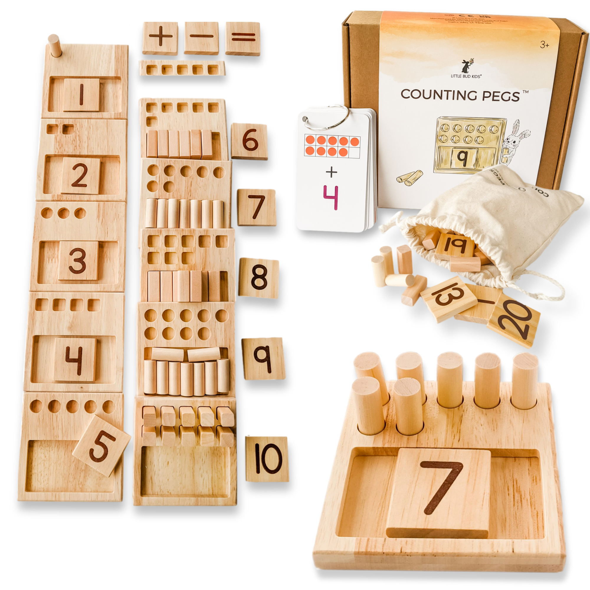 Montessori Counting Pegs and Flashcards