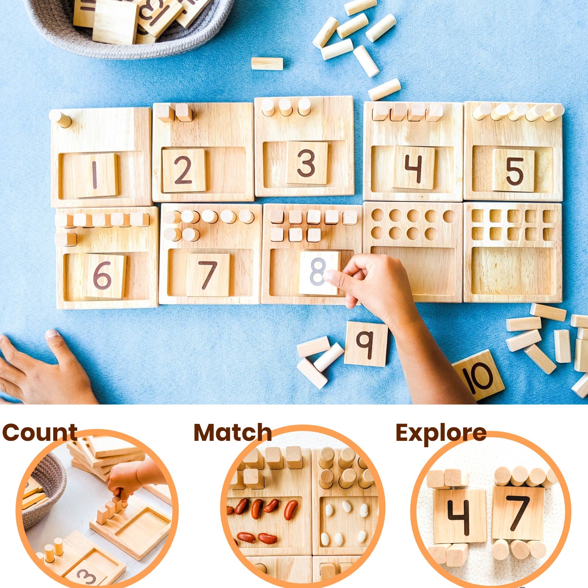Montessori Counting Pegs and Flashcards