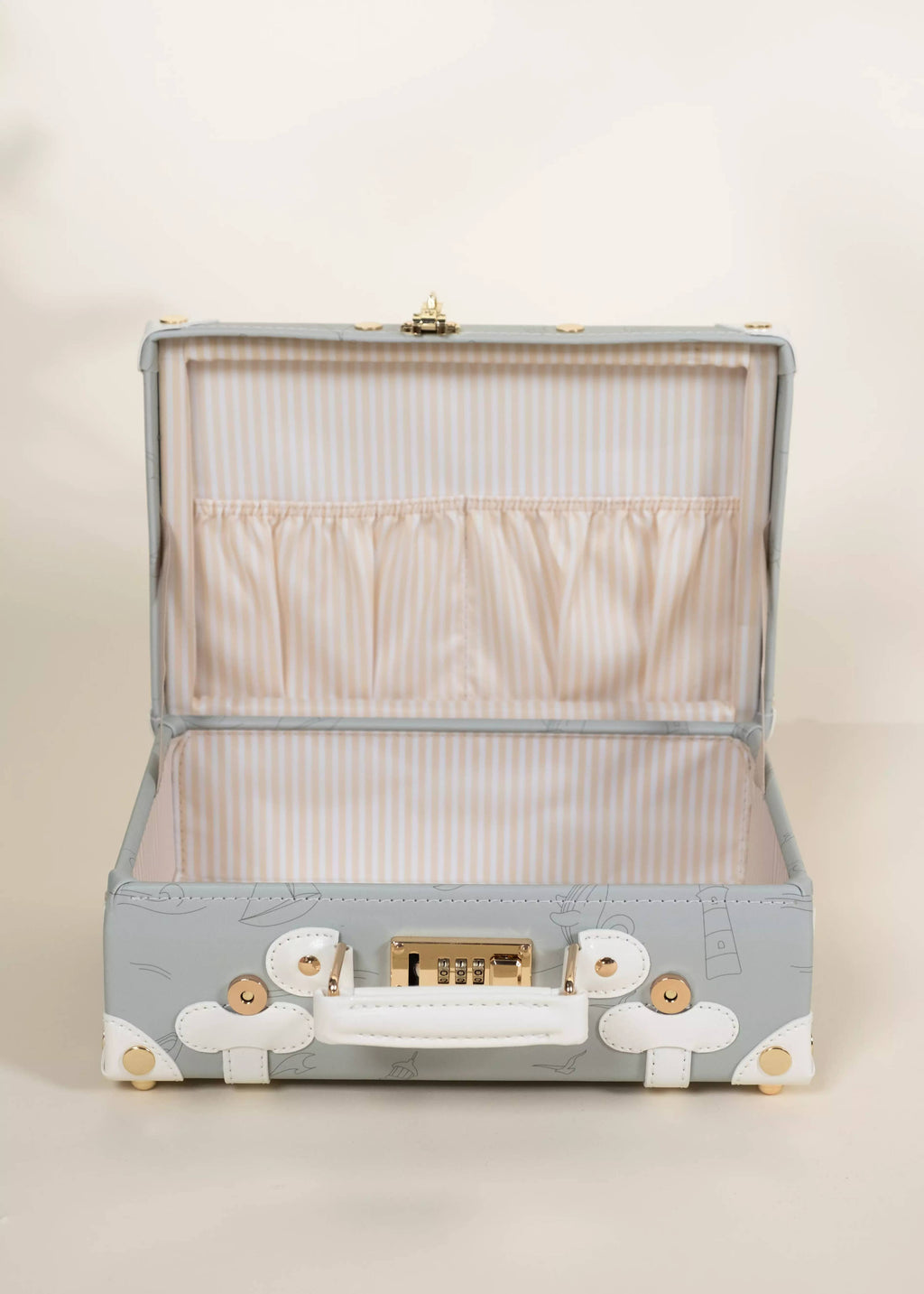 Little Travel Vegan LeatherSuitcase - Ocean