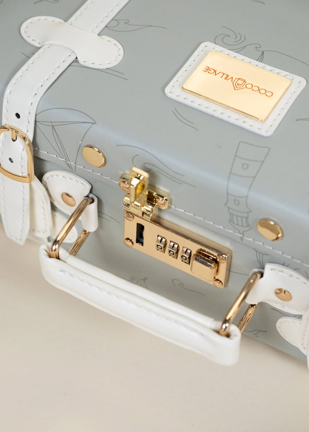 Little Travel Vegan LeatherSuitcase - Ocean